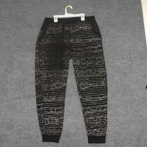 Vibes Gold Jogger Mens Size L Black Slim Straight Barbed Wire Print Pants